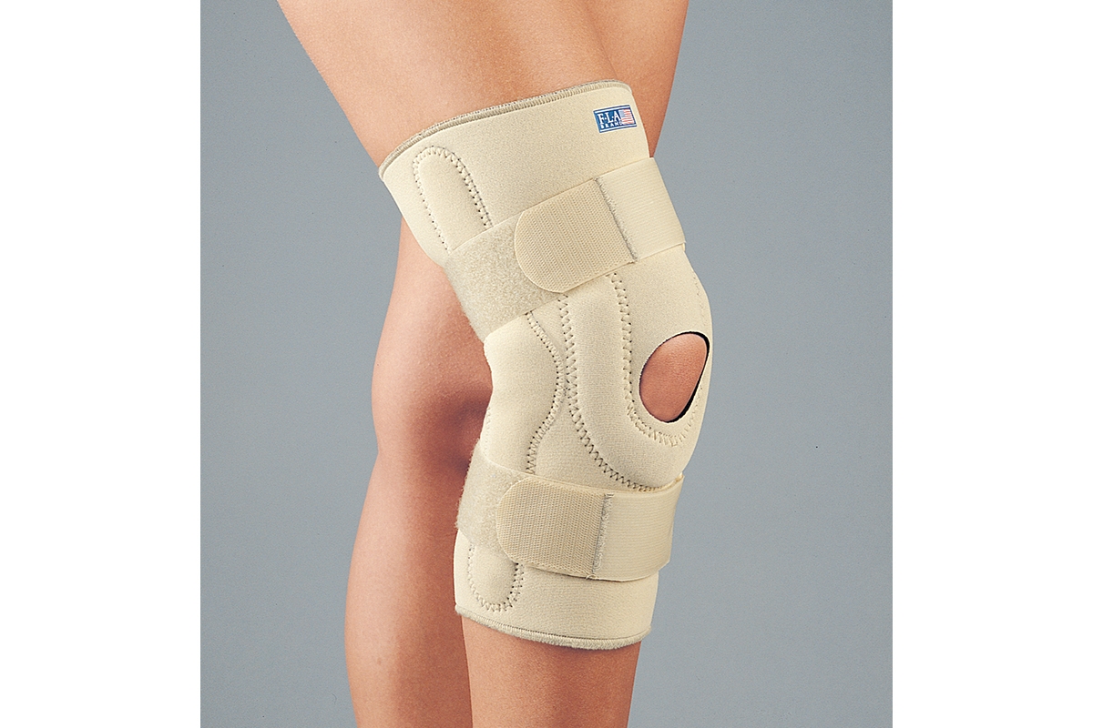 Professional Grade Neoprene Stabilizing Knee Brace with hinges - Small