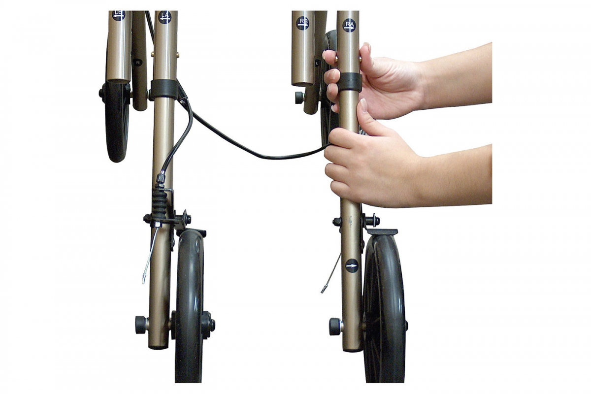 Drive Economy Knee Walker. Tool-free leg and handle-height adjustments.